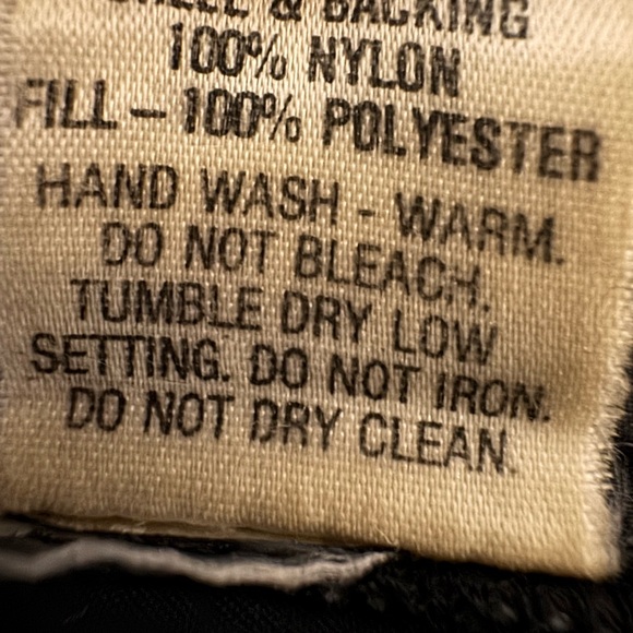 Stylish Black Puffer Jacket with Red and Orange Stripes - Picture 6 of 6